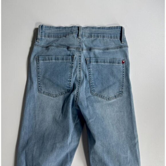 Bullhead Jeans Juniors 1 Skinniest Super High Rise Denim Light Blue Wash Stretch - Picture 9 of 12